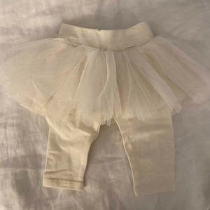 Baby Leggings With Tulle Skirt Trim